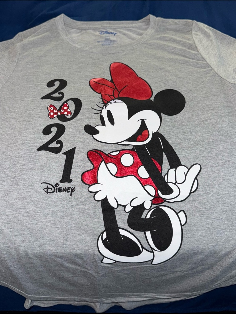 Women’s Disney Minnie Mouse grey t-shirt Size XL #disney
